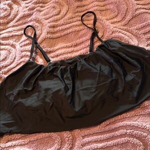 Black Spaghetti Strap Swim Top